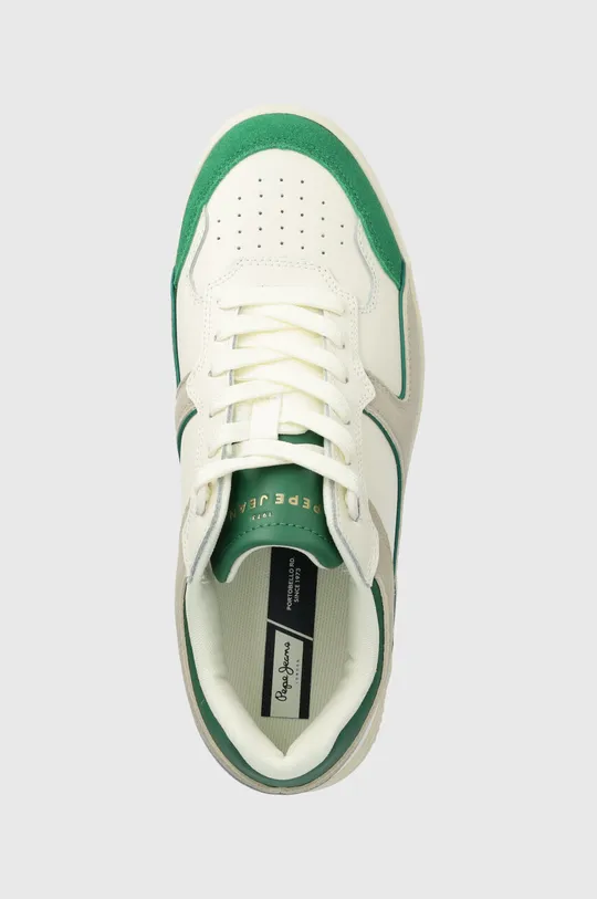 zielony Pepe Jeans sneakersy skórzane PMS00015
