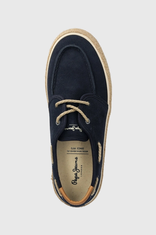 sötétkék Pepe Jeans espadrilles velúrból PMS10325