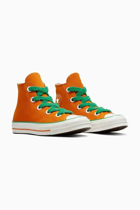 Σουέντ αθλητικά παπούτσια Converse Converse x Wonka Chuck 70 Oompa Loompa πορτοκαλί