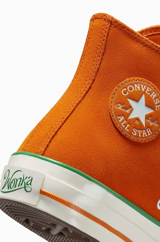 πορτοκαλί Σουέντ αθλητικά παπούτσια Converse Converse x Wonka Chuck 70 Oompa Loompa