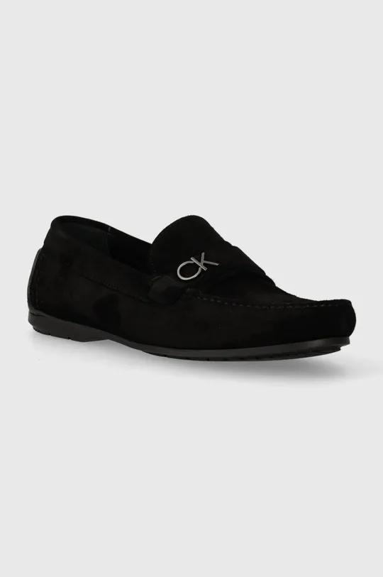 чорний Замшеві мокасини Calvin Klein DRIVING SHOE BOLD LOGO Чоловічий