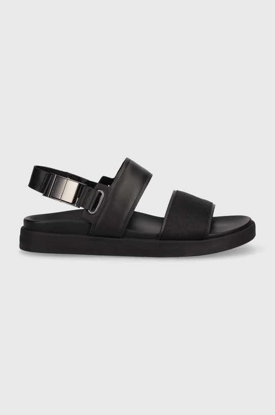 Sandále Calvin Klein BACK STRAP SANDAL JAQ MONO IP čierna