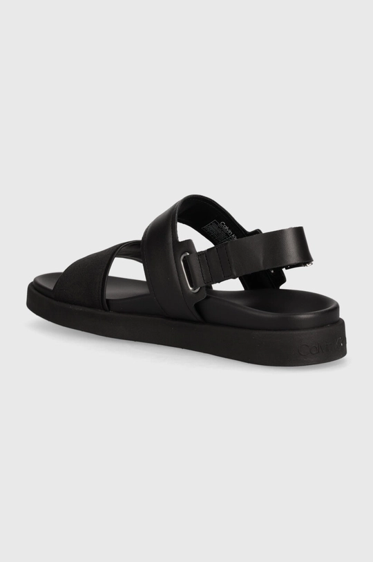 Sandále Calvin Klein BACK STRAP SANDAL JAQ MONO IP Zvršok: Textil, Prírodná koža Vnútro: Syntetická látka Podrážka: Syntetická látka