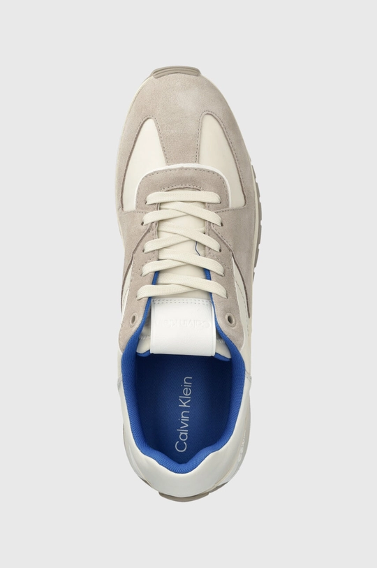 beżowy Calvin Klein sneakersy LOW TOP LACE UP MIX