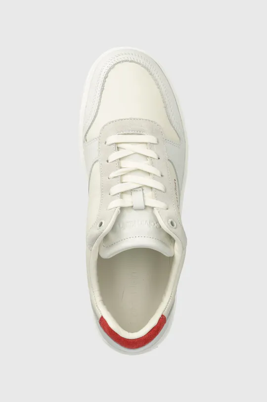 biały Calvin Klein sneakersy skórzane LOW TOP LACE UP BSKT