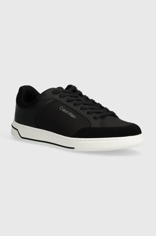 czarny Calvin Klein sneakersy LOW TOP LACE UP MIX Męski