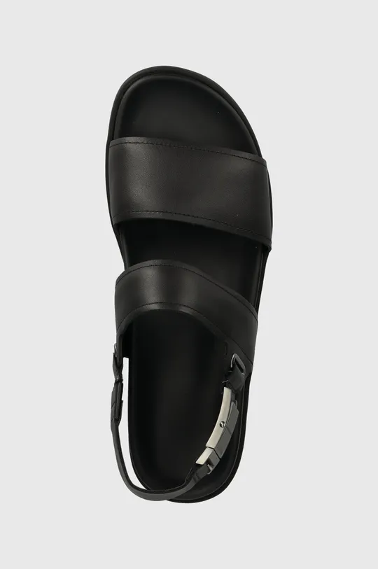 črna Usnjeni sandali Calvin Klein BACK STRAP W/ ICONIC PLAQUE