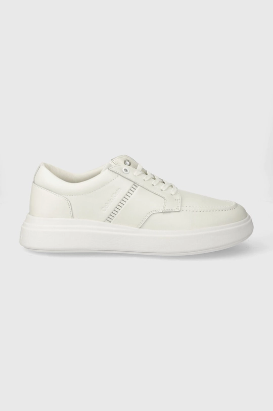 biały Calvin Klein sneakersy skórzane LOW TOP LACE UP TAILOR Męski