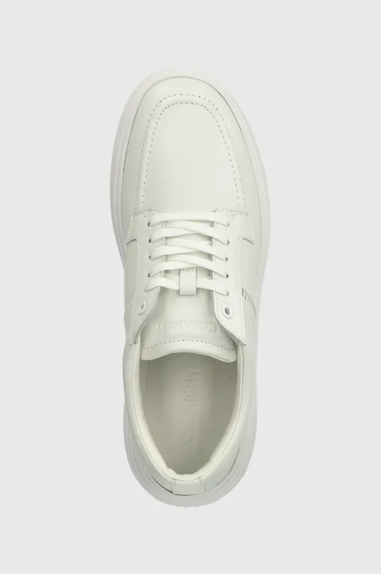 biały Calvin Klein sneakersy skórzane LOW TOP LACE UP TAILOR