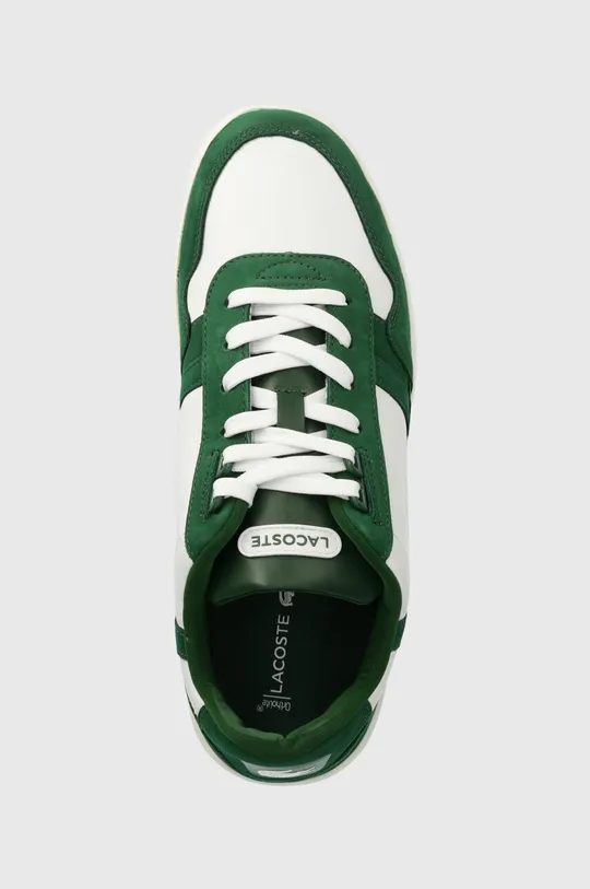 zielony Lacoste sneakersy skórzane T-Clip Contrasted Leather