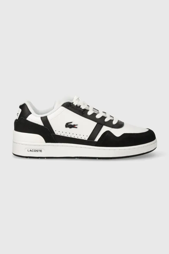 Lacoste sneakersy skórzane T-Clip Logo Leather biały
