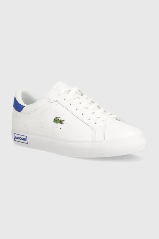 bianco Lacoste sneakers in pelle Powercourt Leather Uomo