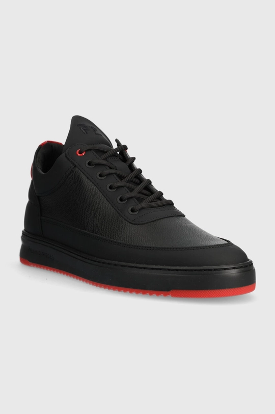 Δερμάτινα αθλητικά παπούτσια Filling Pieces Low Top Tech μαύρο