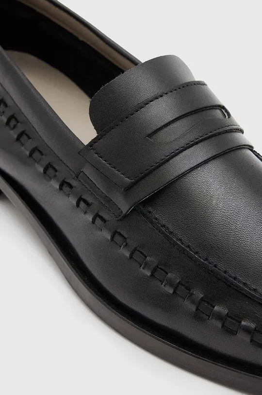 czarny AllSaints mokasyny skórzane Sammy Leather Loafer