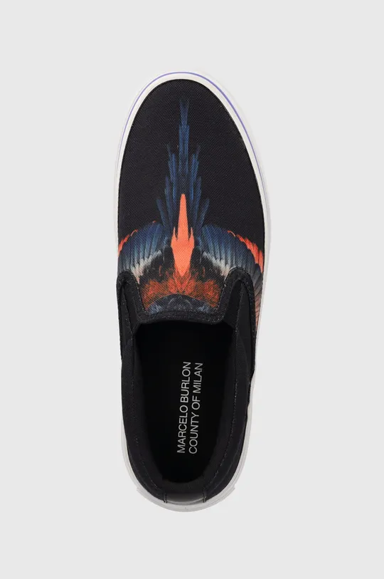 čierna Tenisky Marcelo Burlon Icon Wings Slip-On Vulcanized