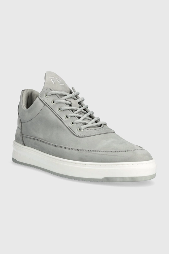 Кроссовки из нубука Filling Pieces Low Top Base серый