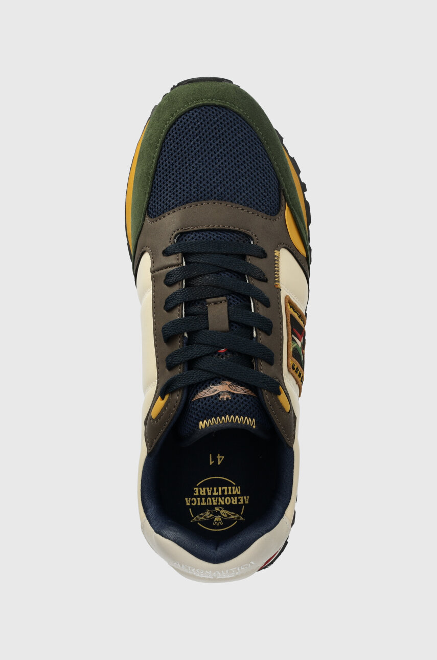 Aeronautica Militare Sneakers Uomo FRECCE TRICOLORI Plaster Gray - Scarpe Stringate Basse, Colore Grigio, Taglia 40