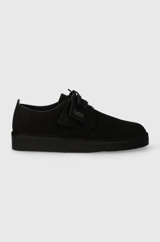 черен Половинки обувки от велур Clarks Originals Coal London Чоловічий