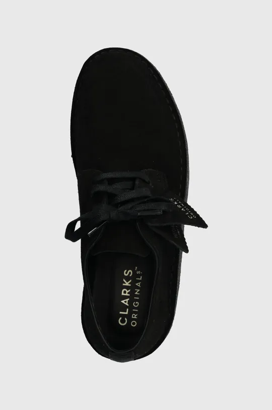 black Clarks Originals suede shoes Coal London