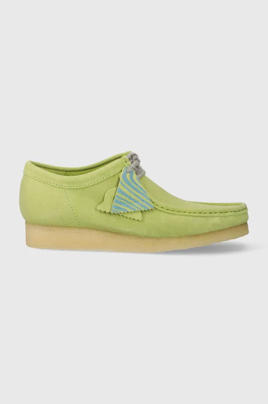 Замшеві туфлі Clarks Originals Wallabee зелений