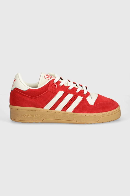 Semišové sneakers boty adidas Originals Rivalry 86 Low červená