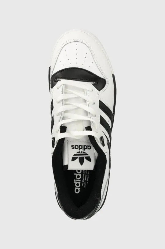 white adidas Originals leather sneakers Rivalry Low