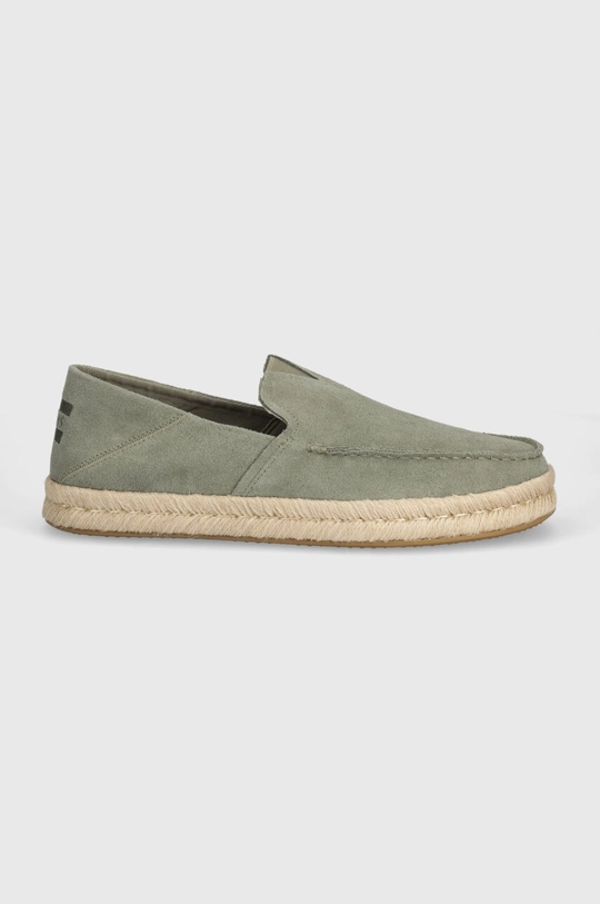 Semišové espadrilky Toms Alonso Loafer Rope zelená