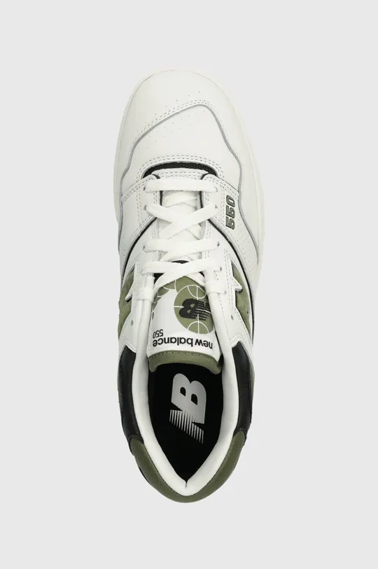 alb New Balance sneakers din piele 550
