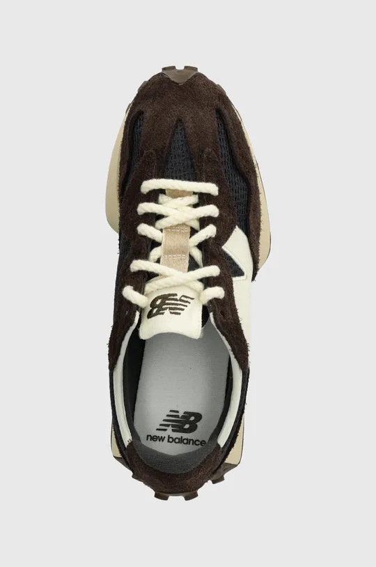 brown New Balance sneakers 327