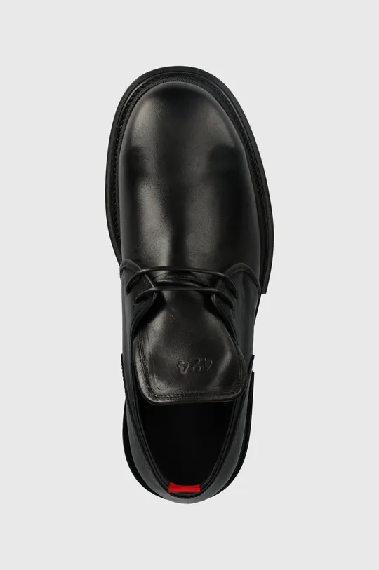 negru 424 pantofi de piele Derby