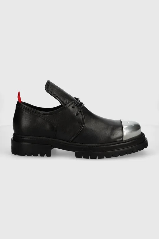 424 leather shoes Derby black