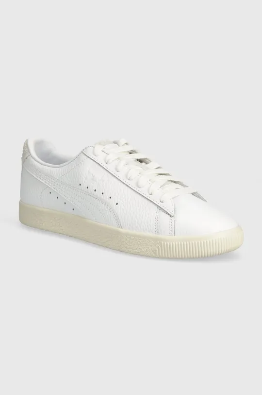 λευκό Δερμάτινα αθλητικά παπούτσια Puma Clyde Premium Ανδρικά