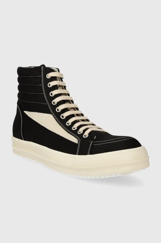 Tenisice Rick Owens Woven Shoes Vintage High Sneaks crna