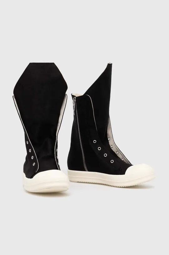 Πάνινα παπούτσια Rick Owens Woven Boots Boot Sneaks μαύρο