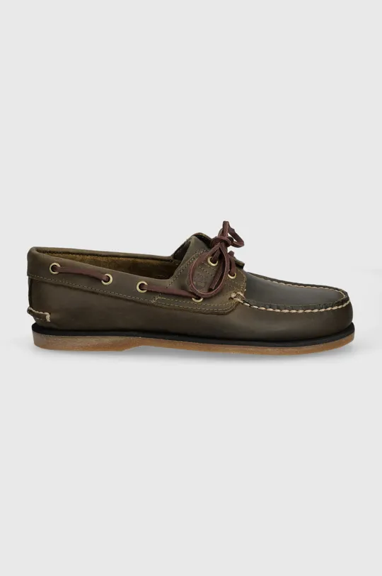 Timberland leather shoes Classic Boat green