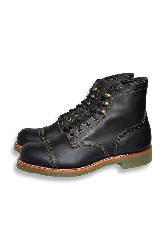 black Red Wing boots Iron Ranger