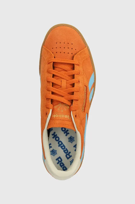 portocaliu Reebok Classic sneakers din piele intoarsă Club C Grounds Uk