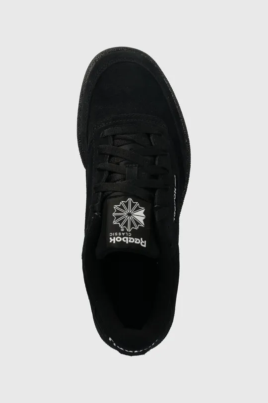negru Reebok Classic sneakers din piele intoarsă Club C 85