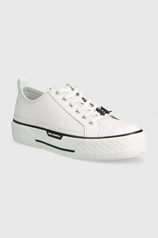λευκό Δερμάτινα ελαφριά παπούτσια Karl Lagerfeld KAMPUS MAX Ανδρικά