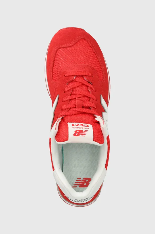 red New Balance sneakers 574
