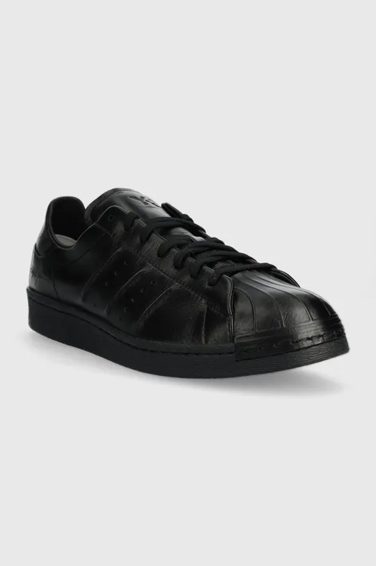 Kožené sneakers boty Y-3 Superstar černá