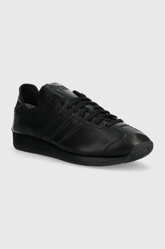 Y-3 leather sneakers Country black