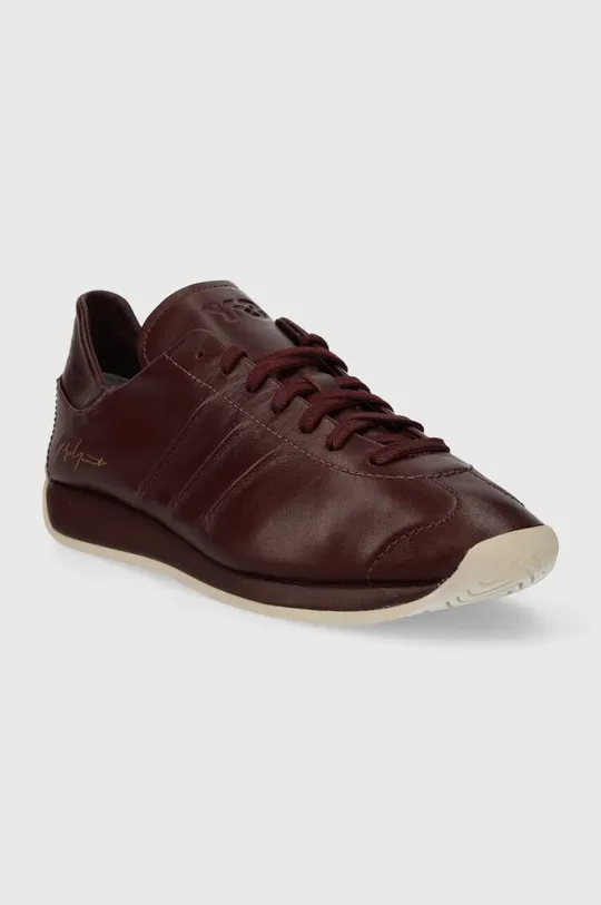 Y-3 leather sneakers Country maroon