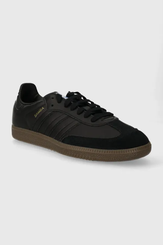 Δερμάτινα αθλητικά παπούτσια adidas Originals Samba OG μαύρο