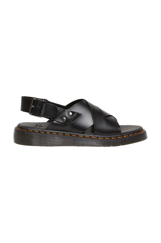 negru Dr. Martens sandale de piele Zane Unisex