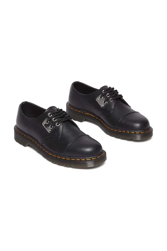 Шкіряні туфлі Dr. Martens 1461 Metal Plate чорний