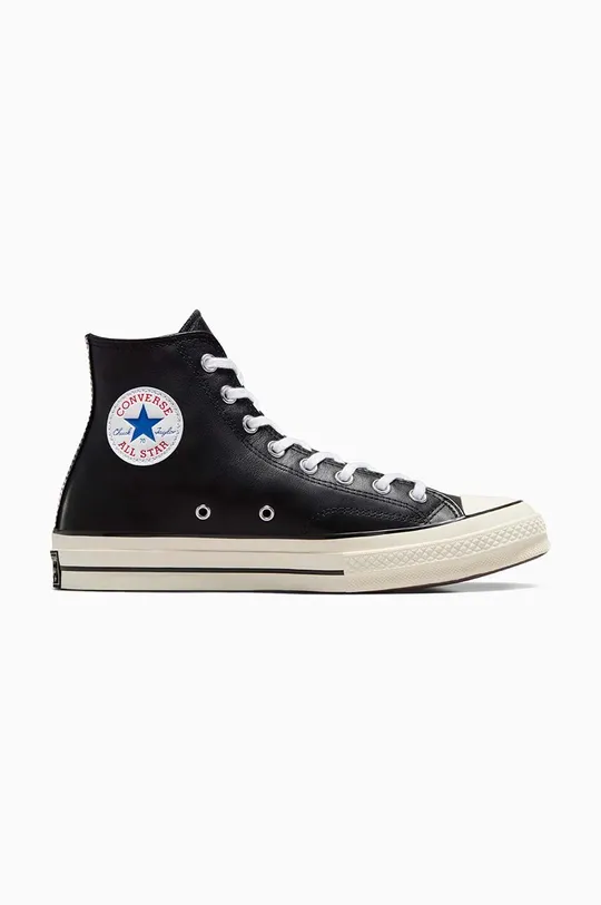 μαύρο Δερμάτινα ελαφριά παπούτσια Converse Chuck 70 HI Unisex