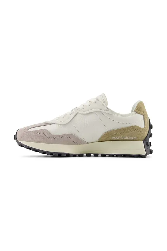 beige New Balance leather sneakers