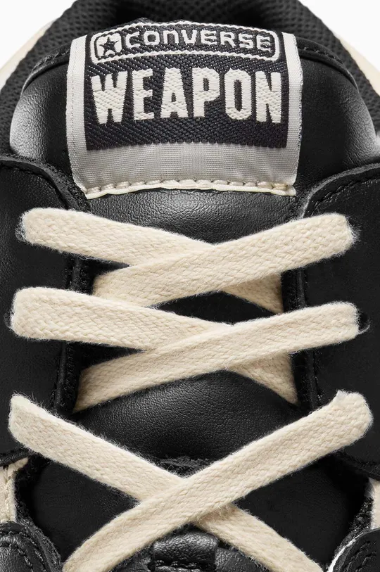 černá Kožené sneakers boty Converse Weapon Old Money Mid Vintage