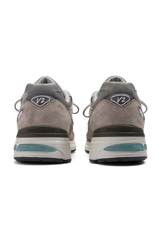 gray New Balance sneakers. Made in UK